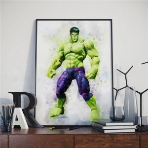 Toile Hulk - 30x40cm - Marvel Comics - Affiche Poster D&eacute;coration - Pop Art Deco