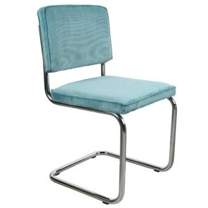 Zuiver Ridge Rib - Chaise rétro en velours