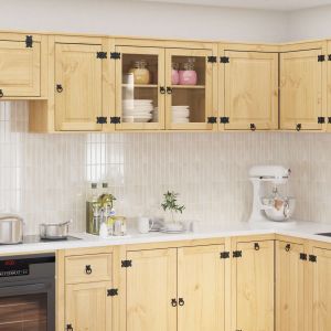 VidaXL Armoire avec &eacute;tag&egrave;re avec porte Miel 60 x 32 x 40 cm Pin massif