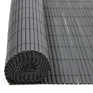 Brise vue de jardin balcon résistant en pvc Gris / 1,80 x 5 m