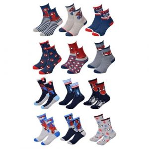 Chaussettes Garçon Licence Pack De 12 Paires Surprise Pack 12 Spiderman
