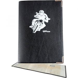 Ugozen Pochette Carte Grise Moto, Accessoire Auto Etui Protege Carte Grise, Permis,Housse Range Carte Grise Noir avec Coins