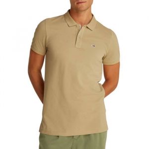Tommy Jeans TJM Slim Placket Polo EXT S/S Polo Homme, Beige (Relic Tan), L