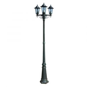 Lampadaire de jardin 3 bras 215 cm foncé/aluminium vert 02_0042534