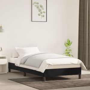 VidaXL Cadre de lit Noir 80x200 cm Velours - Noir