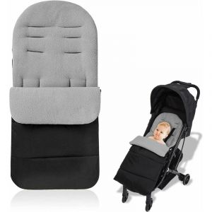 Image de Chancelières Pour Poussettes,Antidérapant Chanceliere Bebe Poussette En Polaire Deluxe Thermique Doux,Chaud Nids D'ange Epais Couverture Etanche Confortable Turbulette -