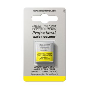 Image de Winsor & Newton Aquarelle Extra-Fine PWC - 1/2 godet - Jaune citron foncé