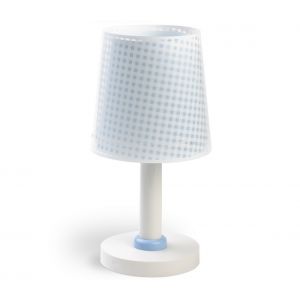 Dalber Lampe de table enfant Vichy Bleu