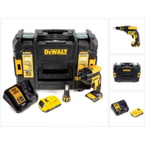 Dewalt DCF 620 D1 18 V Brushless Visseuse plaque de plâtre sans fil en Coffret TSTAK II + 1x Batterie DCB 183 2,0 Ah + Chargeur DCB 115 XR