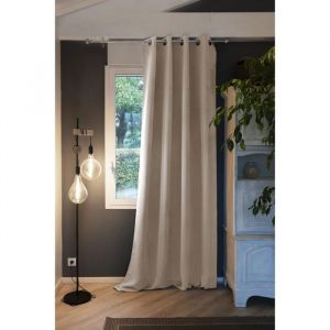 Image de Intex Deco - rideau occultant 140 x 280 cm grande hauteur Obscure Pampa - Naturel