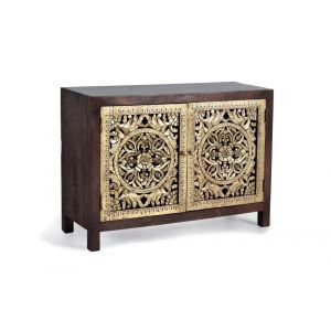 Buffet 2 portes en bois de manguier