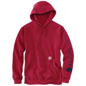 Carhartt Loose Fit Midweight Logo Sleeve Graphic Sweatshirt Maillot de survêtement, Rouge Industriel, L Homme