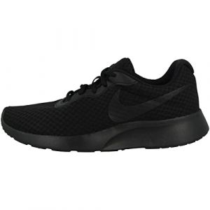 Nike Tanjun, Basket Femme, Black Black Barely Volt, 38 EU