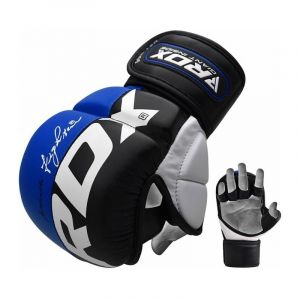 RDX T6 Entraînement MMA Gants de Grappling 7oz Bleu L - RDX - GGR-T6U-L+