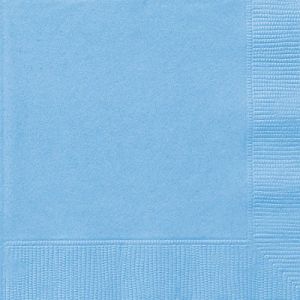20 Serviettes en papier Bleu pastel (33 x 33 cm)