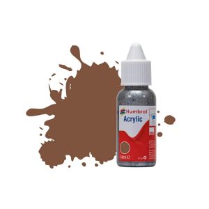 Humbrol Peinture N&deg;186 Marron - Mat : Acrylique : 14 ml