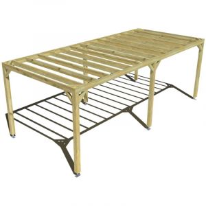 Pergola bois labellis&eacute;e FSC &bull; 7m x 3m &bull; ind&eacute;pendante &bull; sens profondeur.