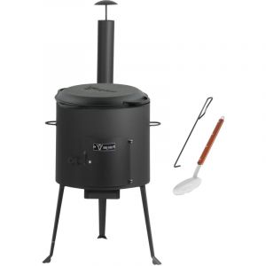 Kazan en fonte avec four Kazan ø 34 cm Marmite en fonte 12,1 L avec couvercle Chaudron - Bbq-toro