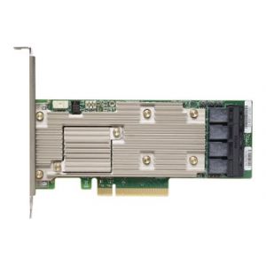 Image de Lenovo ThinkSystem 930-16i - Contrôleur de stockage (RAID) - 16 Canal - SATA / SAS 12Gb/s profil bas - 12 Gbit / s - RAID 0, 1, 5, 6, 10, 50, JBOD, 60 - PCIe 3.0 x8 - pour ThinkSystem SR250, SR550, SR570, SR590, SR630, SR650, SR850, SR860, SR950, ST250, S