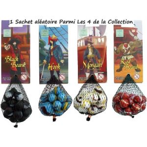 Ferry Un Sachet de 20 Billes + 1 Calot à thème pour Enfant et Cours d'école (Pirates) - (1 Sachet aléatoire Parmi Les 4 de la Collection)…