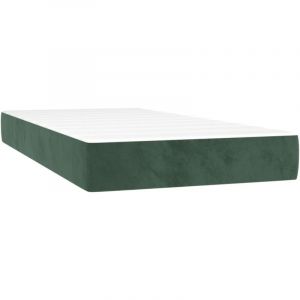 VidaXL Matelas &agrave; ressorts ensach&eacute;s pour enfants 80x160 cm velours, meuble de chambre &agrave; coucher, matelas &agrave; ressorts, matelas de lit avec housse de fermeture &eacute;clair
