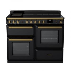 Falcon PIANO DE CUISSON ESTEL DELUXE OCTAB IND 110 CM NOIR BRILLANT LAITON ANTIQUE