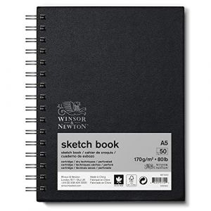 Winsor & Newton Papier, Esquisse Cahier De Croquis Spirale 170G A5 50F