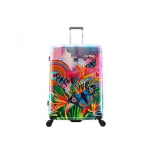 Saxoline Blue Butterfly Nature Valise de voyage 77 cm Grande 8 Roues