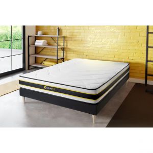 Ensemble 140x190 matelas FLEXY + sommier kit noir