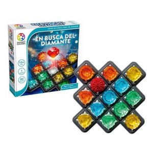 SmartGames Dans la Recherche du Diamant, Jeux de société Enfants 8 Ans ou Plus, éducatif, Jeux De Logique pour Enfants, Puzzle, 80 Défis.