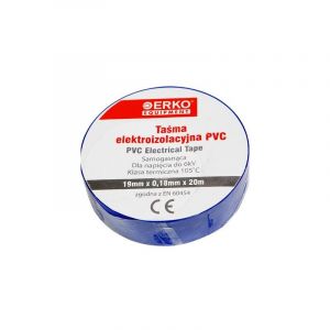 Erko Ruban adhésif isolant électrique PVC 19mm x 20m 8 pièces Bleu - Réparation de câbles électriques - Très flexible avec une forte adhérence - Résistant aux produits chimiques, chatertone