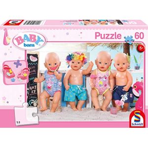 Schmidt Puzzle - Baby Born À La Plage (60 Pièces)