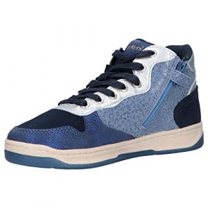 Kickers KICKLAX, Basket Garçon Fille, Marine Bleu Leopard, 31 EU