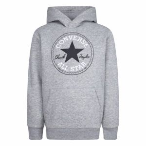 Converse Hoodie ajusté Fleece CTP Core Po Gris - Couleur Gris - Taille 10-12 ans