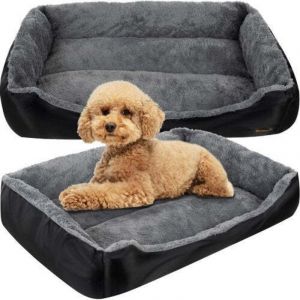 PURLOV Lit pour chien, rembourré, pour chiens de petite et moyenne taille, lavable, doux et chaud, 24288