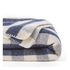 Couverture pure laine ROMU Bleu Couleur Bleu Taille XL