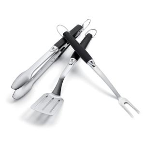 Image de Weber 6630 - Kit 3 couverts acier pour barbecue
