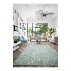 Hellocarpet - Tapis scandinave g&eacute;om&eacute;trique Gateway Gris 160x230 - Gris