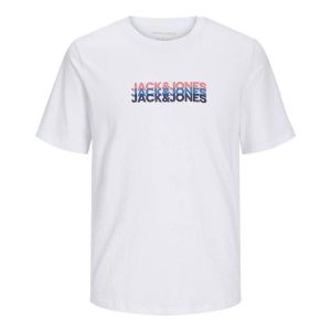 Jack & Jones Jjcyber Tee SS Crew Neck T-Shirt, Blanc, M Homme