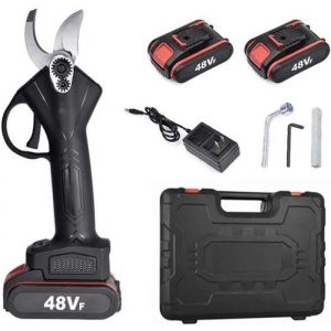 GAGAFEEL Sécateur électrique sans fil 48 VF (21V) Rechargeable, Sécateur Coupe Branche lagage + 2 X Batterie