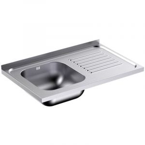 Plonge Inox avec Evier et Egouttoir Droite Profondeur 500 - Distform - Acier inoxydable 1000x500x500xmm