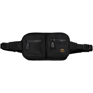 Alpha industries Label Black - Sac banane - noir - Onesize - Ext&eacute;rieur : 100 % polyester ; Doublure : 100 % nylon