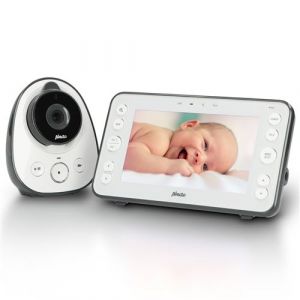 Alecto Babyphone avec cam&eacute;ra et &eacute;cran couleur 5 pouces blanc