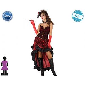Atosa 61413 -61413-Costume-Déguisement Cabaret Adulte, Femme, 61413, Rouge, XL