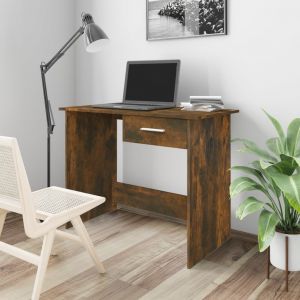 VidaXL Bureau Chêne fumé 100x50x76 cm Bois d'ingénierie Chêne fumé