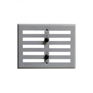 Grille d'a&eacute;ration aluminium mat &agrave; visser entr&eacute;e d'air r&eacute;glable 17x13cm