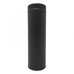 Monmobilierdesign TDPI500 Conduit double paroi isolé polycombustible longueur 50 cm Noir Ø80 - à l'unité