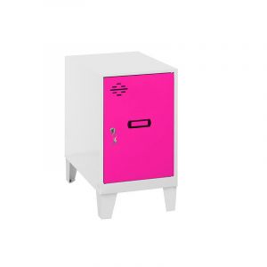 Mini casier avec pieds 30 cm blanc et rose Simonlocker Simonrack