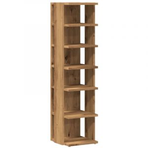 VidaXL Armoire &agrave; chaussures ch&ecirc;ne artisanal bois d'ing&eacute;nierie, armoire de rangement de chaussures, support &agrave; chaussures, unit&eacute; de rangement de chaussures