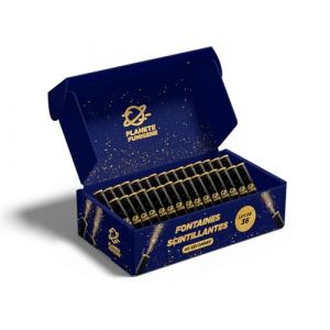 Lot de 36 Fontaines à Gateaux Scintillantes durée 60 Secondes pour Gateaux et Bouteilles de Champagne, Bougie lumineuse d'ambiance pour anniversaire 1 Minute - PLANETE FUMIGENE